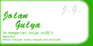 jolan gulya business card